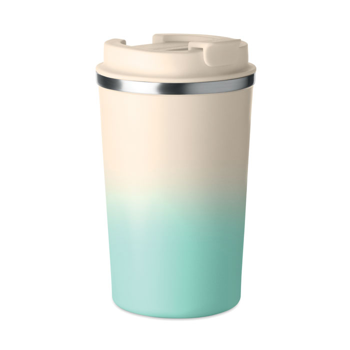 Gobelet personnalisé double paroi 350 ml Brace Gradient Vert menthe